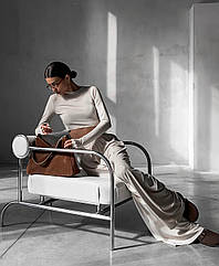 Жіночий прогулянковий костюм штани і кофта Cartell чорний бежевий графіт