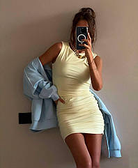 Жіноча базова сукня мікромасло Cartell бананова