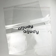 Прозорий поліпропіленовий пакет 15х25 см з клейовим клапаном і логотипом на замовлення для пакування одягу, фото 3