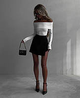 Жіноча спідниця шорти на високій посадці Cartell чорна