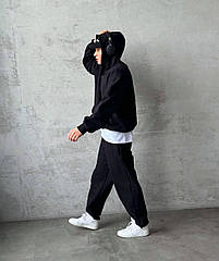 Спортивний костюм унісекс теплий худі та штани Cartell чорний