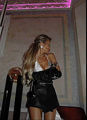 Жіноча спідниця шорти на високій посадці з еко шкіри Cartell чорна