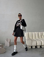 Міні спідниця теніска на високій посадці Cartell чорна