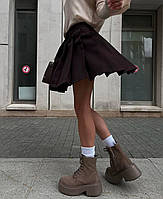 Міні спідниця теніска на високій посадці Cartell коричнева