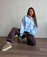 Жіночі спортивні штани джогери на високій посадці двунитка Cartell шоколадні