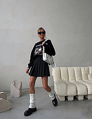 Міні спідниця теніска на високій посадці Cartell чорна