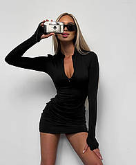 Жіноче чорне базове плаття мікродайвінг Cartell