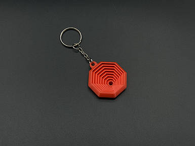 Брелок-підвіска для ключів сумки рюкзака 3D Антистресс червоний. 46х40х10мм