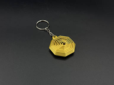 Брелок-підвіска для ключів сумки рюкзака 3D Антистресс золотий. 46х40х10мм