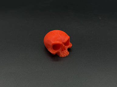 Брелок-підвіска для ключів сумки рюкзака 3D Череп червоний. 40х32х23мм