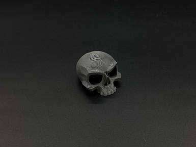 Брелок-підвіска для ключів сумки рюкзака 3D Череп сірий. 40х32х23мм