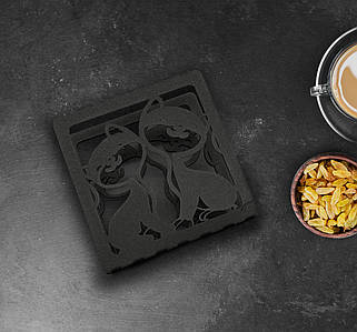 Підставка для серветок для. Колір чорний. 13х13x4см