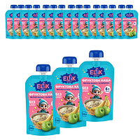 Детское пюре Elfik Magic (Эльфик меджик) из яблок, бананов из мультизлаковой каши 110 г *12 шт