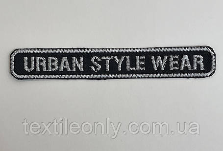 Нашивка Urban style wear колір чорно-білий 120х18 мм, фото 2