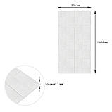 Самоклеющаяся 3D панель белая орнамент 19.6 м в рулоне 19600x700x3мм, фото 8