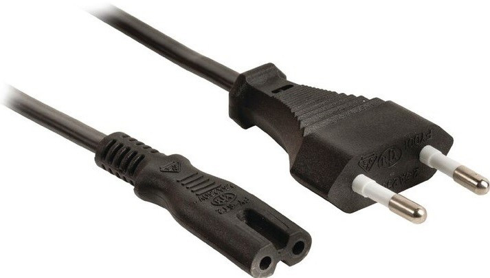 Кабель живлення 1.8 m Voltronic (PC-184/2 CEE7/16-C7-CCA18) чорний ()