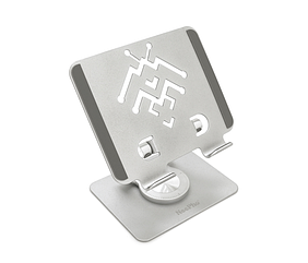 Настільна підставка для планшета NeePho NP-T2, кут нахилу до 90 °, поворот 360 °, корпус метал, 150х125мм, 0,55 кг, Silver, Box