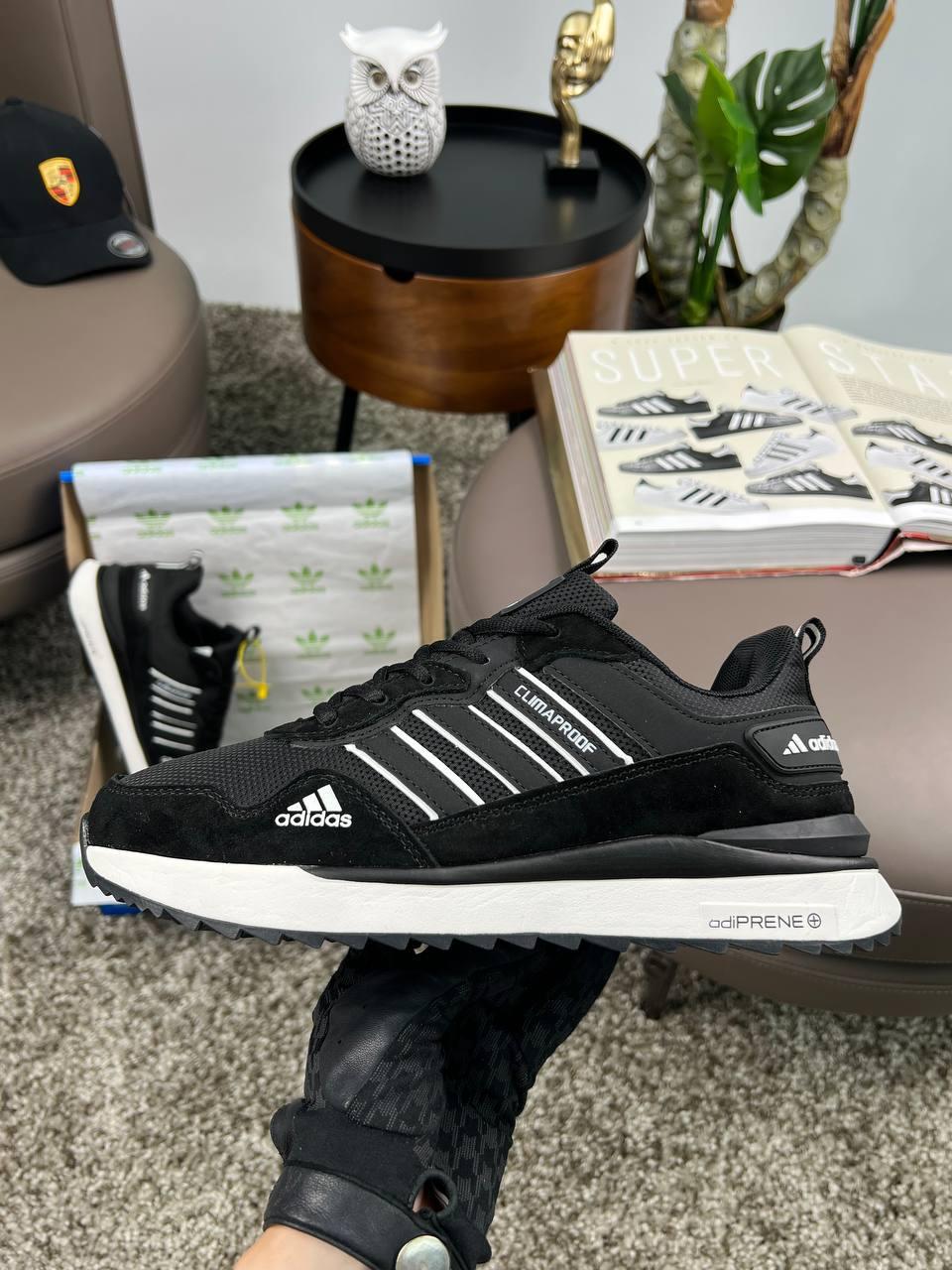 Чоловічі кросівки замша текстиль Adidas Equipment Black White, кеди чоловічі Адідас чорні. Чоловіче взуття, фото 1