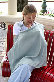 Накидка для годування груддю мілк снуд мусліновий для грудного вигодовування новонароджених Юла Мама зелений