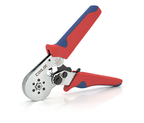 Крімпер CINLINELE HCS8 6-6A для обтиску кабельного накінечника, red + набір кабельних наконечників (VE0508, VE7508, VE1008,