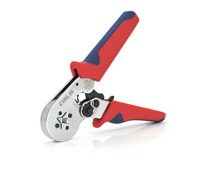 Крімпер CINLINELE HCS8 10SA для обтиску кабельного накінечника, red + набір кабельних наконечників (VE0508, VE7508, VE1008,