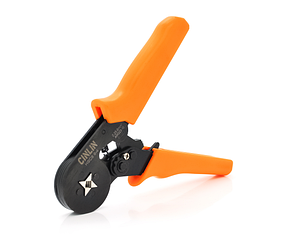 Крімпер CINLINELE HCS8 10SA для обтиску кабельного накінечника, blue-red + набір кабельних наконечників (VE0508, VE7508, VE1008,