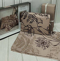 Постільна білизна сатин жаккард Deluxe євро розмір 200 на 220 см Clasy Le Pala