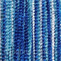 Штори нитки Спіральки Веселка 3м на 3м Білий Блакитний Синій