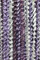 Штори нитки Спіральки Веселка 3м на 3м Білий Бузковий Фрезовий