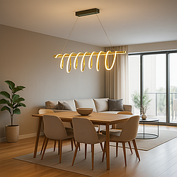 Люстра над барною стійкою Linisoln 60W до 16 м² колір Золотистий 836-1 FG