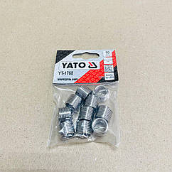 Вставки спіральні для ремонту різі М12 х 1.75 х 16.3 мм, пак. 10 шт., YT-1768 YATO