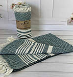 Рушник з льону для пляжу сауни лазні хаммама 100 на 180 см By Ido у кольорах, фото 5