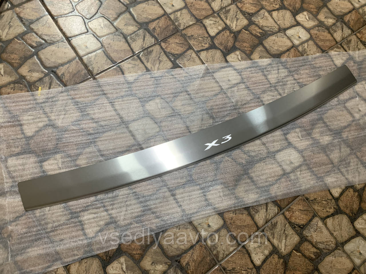 Накладка на бампер с загибом для BMW X3 II (F25) (2010-2017), фото 1