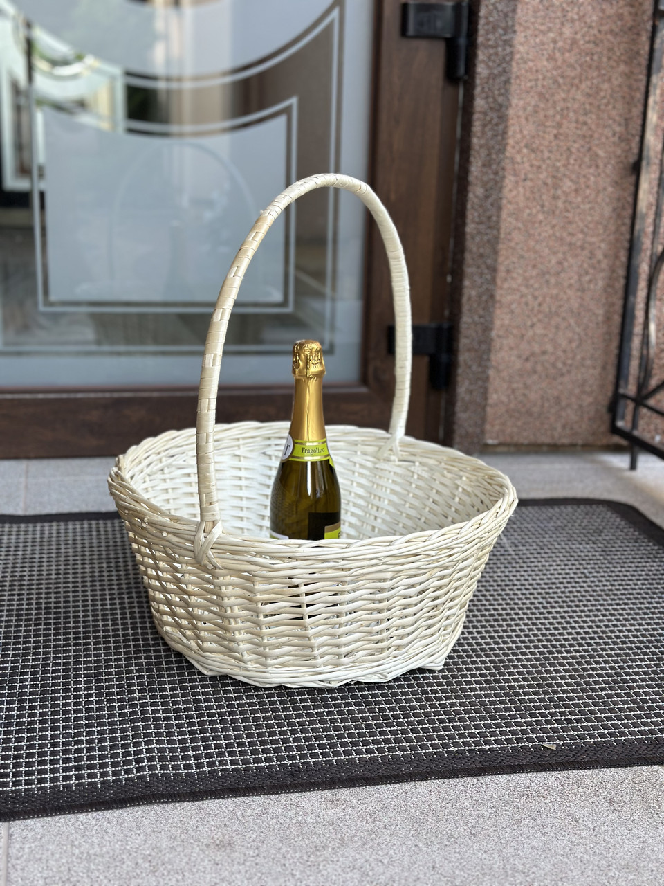 Корзина d-50 см з білої лози., фото 1