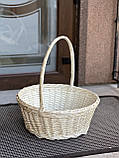Корзина d-50 см з білої лози., фото 2