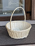 Корзина d-50 см з білої лози., фото 4