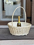 Корзина d-50 см з білої лози., фото 6