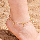 Жіночий браслет на ногу з нержавіючої медичної сталі з позолотою "Крок до мрії", фото 2