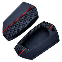 Силіконовий чохол на брелок Pandora DX 6X/9X/90/90BT/91/91BT/DX 42/D010/D020/D022/D173/Pandect X-3190 (Black/Red)