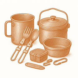 Туристичний посуд і столові прибори