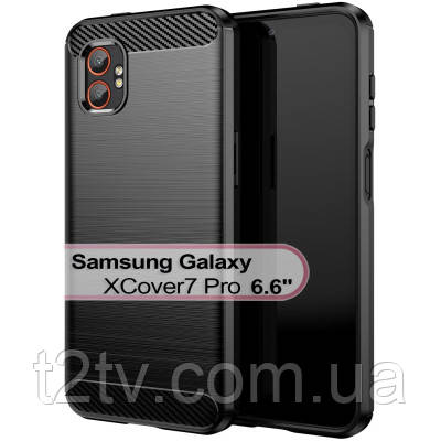 Чохол до мобільного телефона BeCover Carbon Series Samsung Galaxy XCover7 Pro SM-G766B Black (713559), фото 1