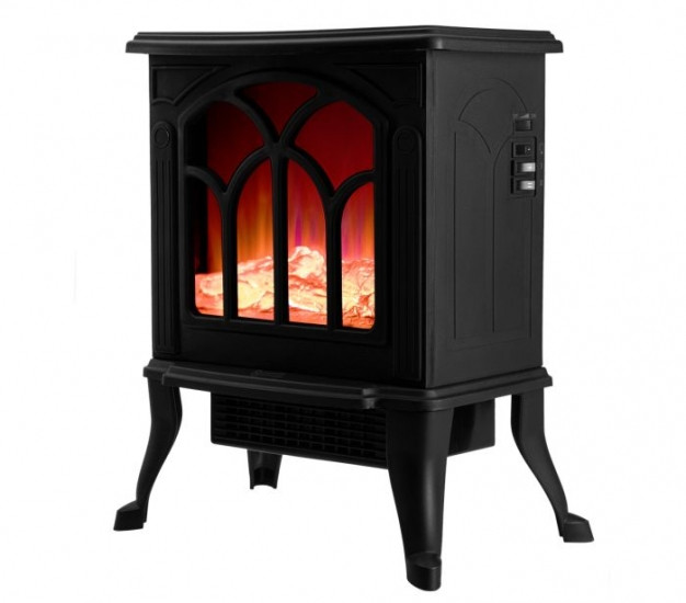 Камін електричний Neo Tools, декоративний, 30м кв., 1500Вт, керамічний нагрів. елемент (PTC), чорний, фото 1