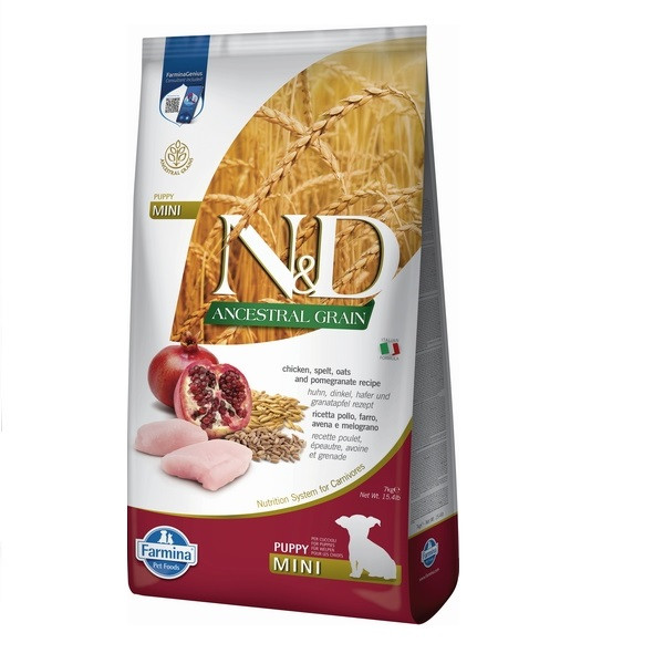 Farmina N&D Low Grain сухий корм для цуценят малих порід курка гранат 7 кг