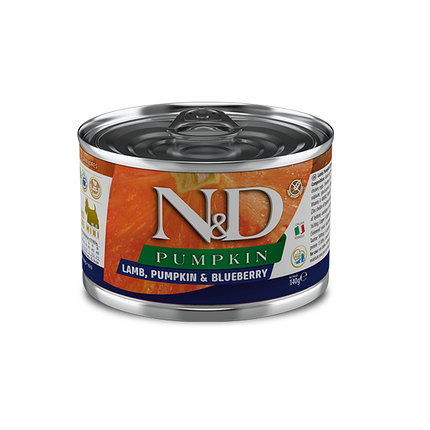 Farmina N&D Grain Free вологий корм для собак з гарбузом, ягням, чорницею 140 г, фото 1