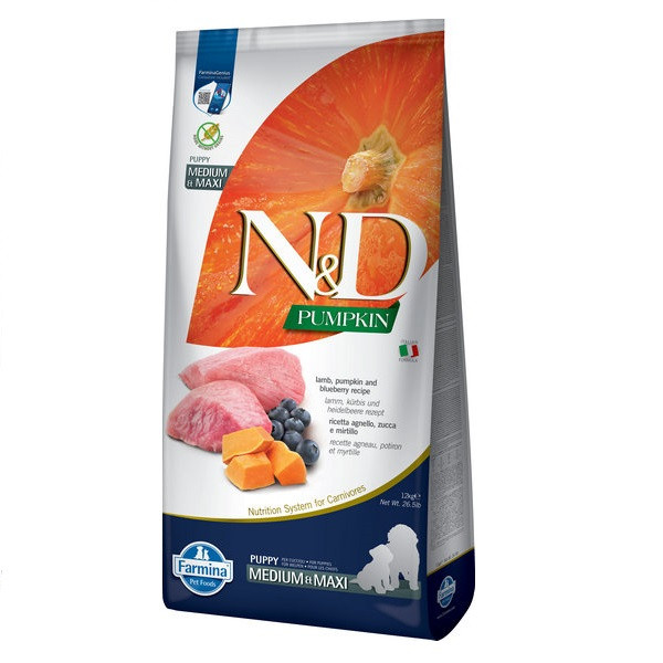 Farmina N&D Grain Free сухий корм для цуценят середніх та великих порід ягня 12 кг