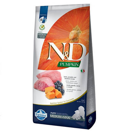 Farmina N&D Grain Free сухий корм для цуценят середніх та великих порід ягня 12 кг, фото 1