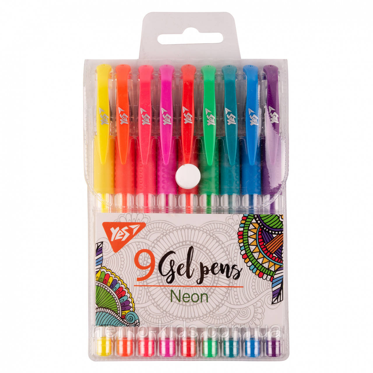 Набір гелевих ручок "Neon" 9 шт, слюда 15*10*15см, ТМ YES, Україна, фото 1