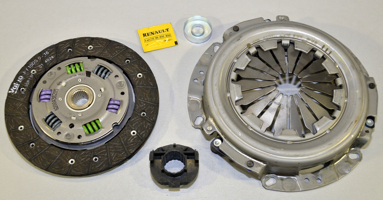 Комплект зчеплення + вижимний підшипник на Renault Logan I 04->12 1.6 16V — Renault (Оригінал) - 7701477017, фото 1