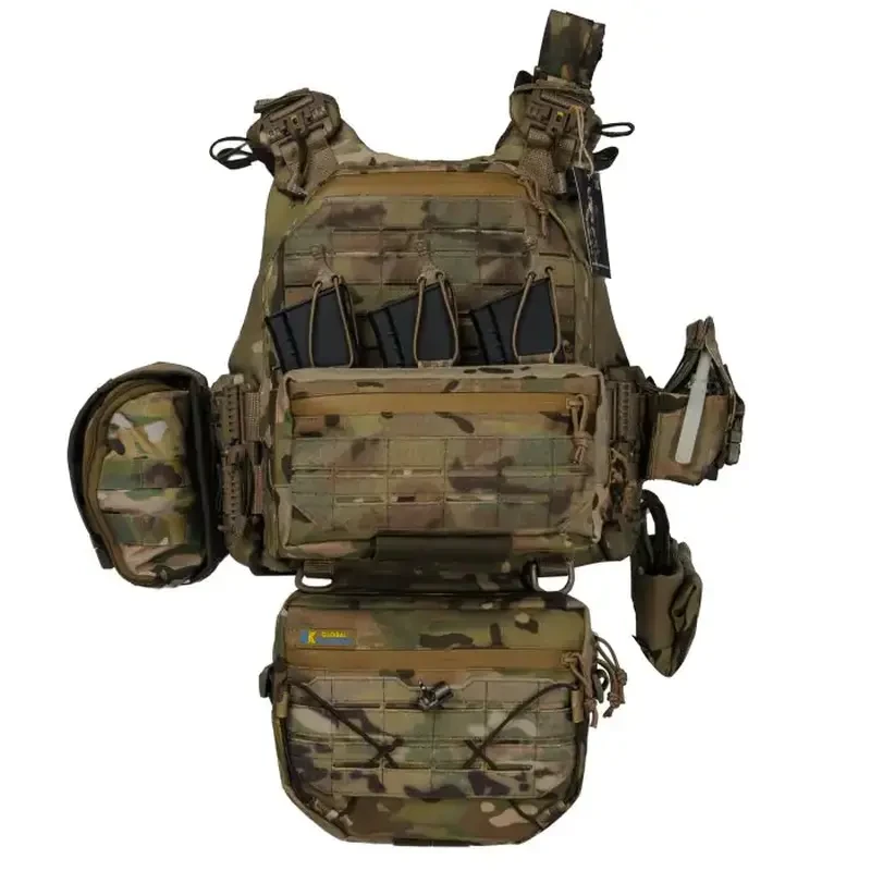 Плитоноска Warmor Gen.6 PRO MAX. Мультикам. Максимальний набір підсумків, фото 1