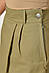 Спідниця-шорти  жіноча однотонна кольору хакі 187246M, фото 4